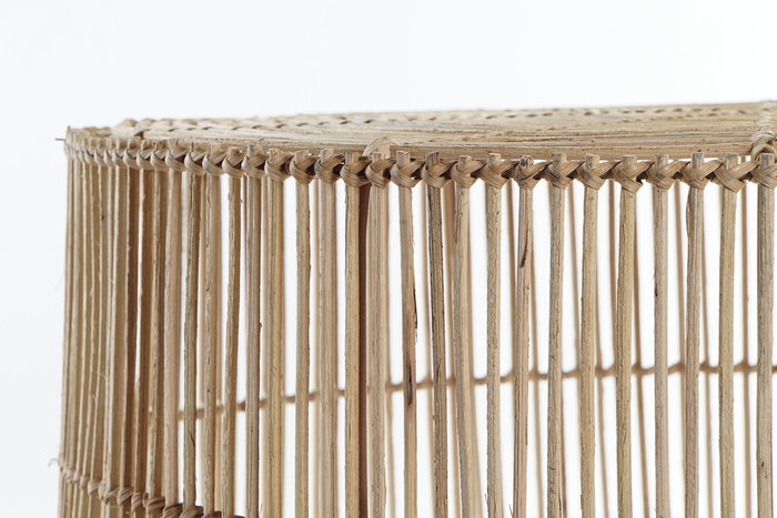 DKD Home Decor Mesa Centro Bali Ratán Natural 56 x 56 x 26 cm (2 Unidades) Hecho a Mano Reciclable