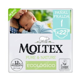 MOLTEX Pure & Nature Pañal T1 22 Unidades