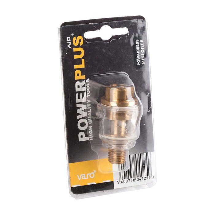 Powerplus Mini Lubricador Aire Comprimido Latón en Línea ¼ Pulg 59x32x33mm
