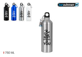 Bewinner Botella Sport Agua Aluminio 750 ml 7.5 x 24 cm (12 Unidades)