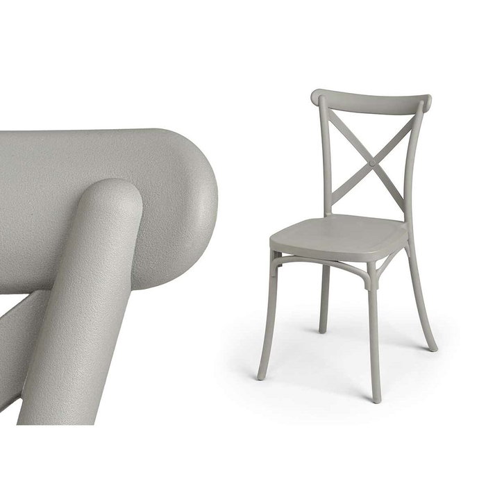 GIFTDECOR Silla Cruz Gris