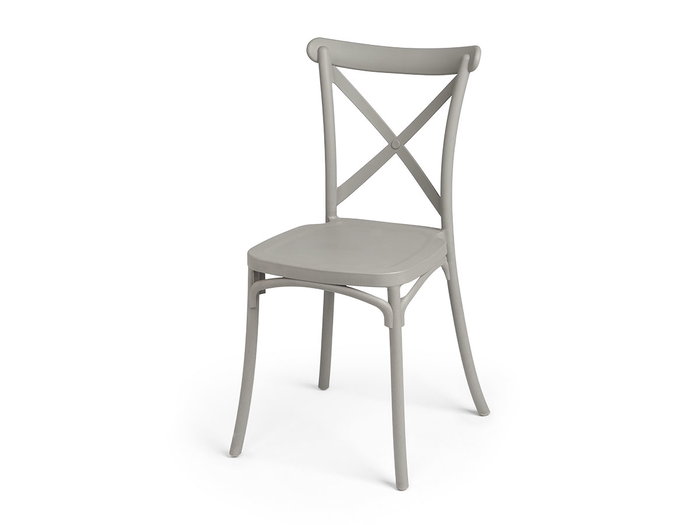 Giftdecor Silla Cruz Gris 44 x 82.5 x 46 cm