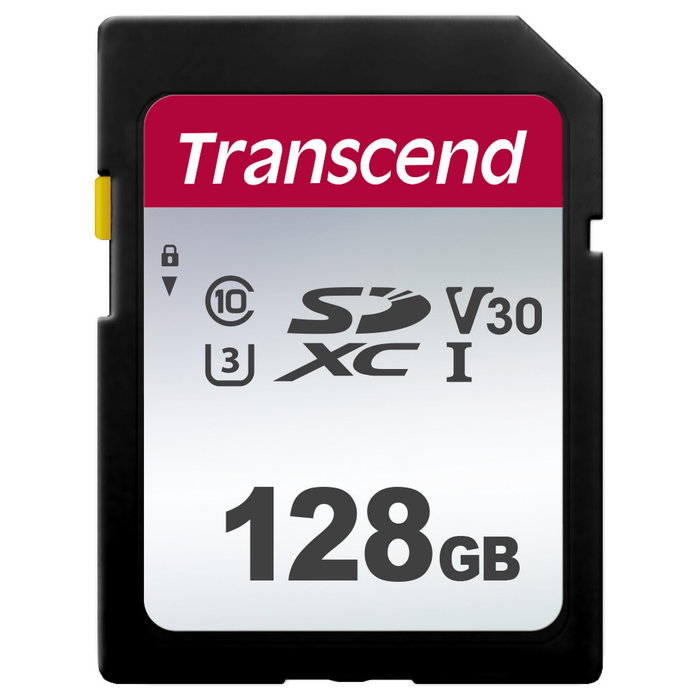 Transcend SDC300S Tarjeta de memoria SDXC 128 GB, Clase 10, UHS-I U3, V30, hasta 95 MB/s lectura, 40 MB/s escritura, resistente a golpes, agua y temperaturas