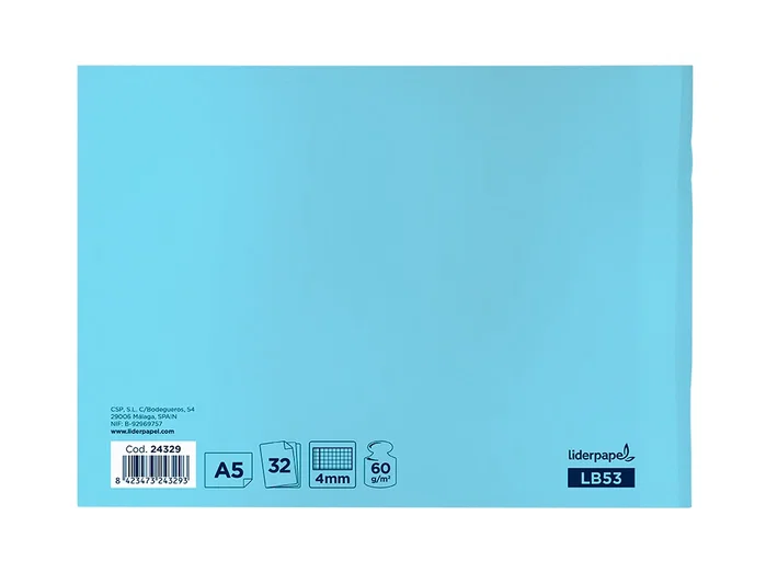 Liderpapel Smart Libreta A5 Apaisado 32 Hojas Cuadro 4mm con Margen Liderpapel Smart Libreta A5 Apaisado 32 Hojas Cuadro 4mm con Margen