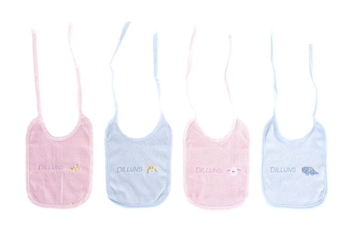 DKD Home Decor Babero Set de 7 (4 Unidades) Azul Celeste Rosa 29 x 3 x 19 cm DKD Home Decor Babero Set de 7 (4 Unidades) Azul Celeste Rosa 29 x 3 x 19 cm
