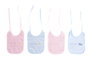 DKD Home Decor Babero Set de 7 (4 Unidades) Azul Celeste Rosa 29 x 3 x 19 cm