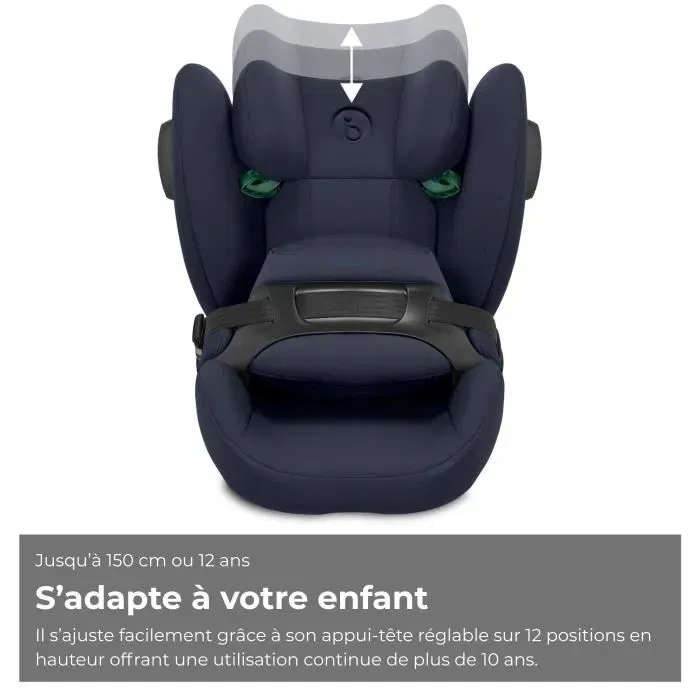 Cybex Silla de Coche Pallas B3 i-Size CBX4063846432059 Grupo 1/2/3 Reclinable Azul Marino