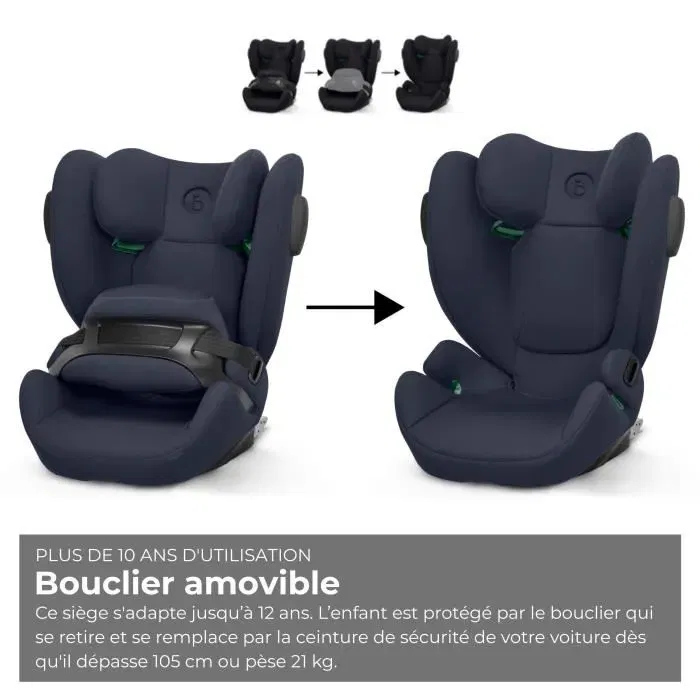 Cybex Silla de Coche Pallas B3 i-Size CBX4063846432059 Grupo 1/2/3 Reclinable Azul Marino