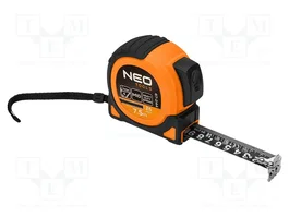 NEO TOOLS Flexómetro Super Black de 7,5 m Doble Cara