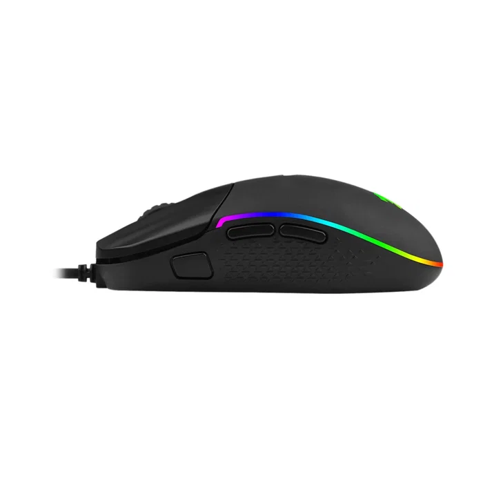 Redragon M719-RGB Invader Ratón Gaming con RGB, 10000 DPI, 8 Botones Programables, Cable Trenzado 1.8m - Negro