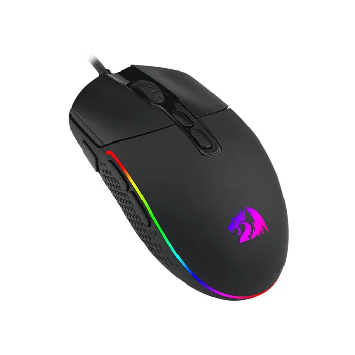 Redragon M719-RGB Invader Ratón Gaming con RGB, 10000 DPI, 8 Botones Programables, Cable Trenzado 1.8m - Negro