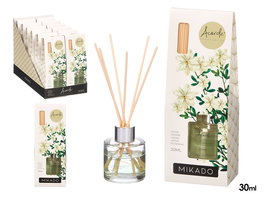ACORDE Mikado Jazmín 30 ml ambientador con varillas 7.5x20x5 cm (Set de 24)