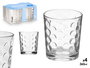 Vivalto Set 4 Vasos Vidrio Puntos 360 ml Transparentes 21 x 10 x 16.5 cm (Set de 6)
