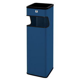 Papelera Cenicero Cilindro Metalica Cuadrada B-33 Azul