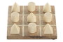 DKD Home Decor Juego Scandi Tic Tac Toe Blanco Natural 15 x 4.5 x 15 cm Set de 2