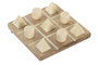 DKD Home Decor Set de 2 Juegos Tic Tac Toe de Mango y Resina 15x15x4,5 cm