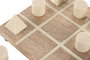 DKD Home Decor Juego Scandi Tic Tac Toe Blanco Natural 15 x 4.5 x 15 cm Set de 2