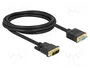 DeLOCK Cable adaptador de video DVI 12+5 macho a VGA hembra 2 m, Negro