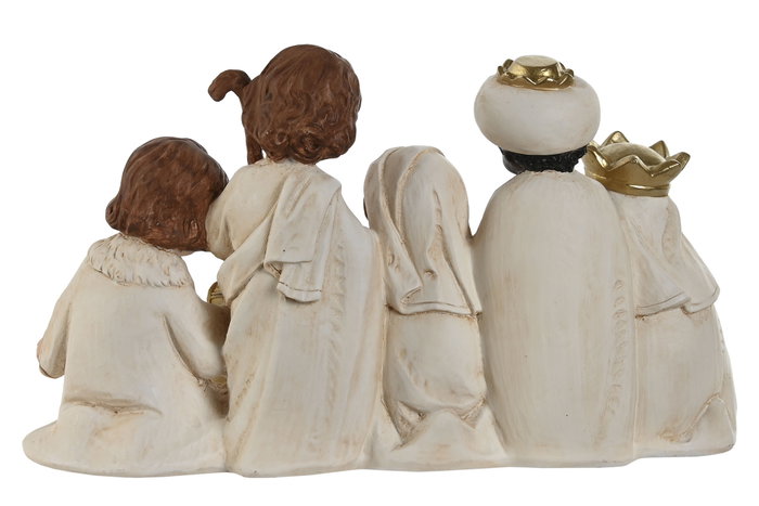 DKD Home Decor Set de Nacimiento de 6 Piezas en Resina Blanco