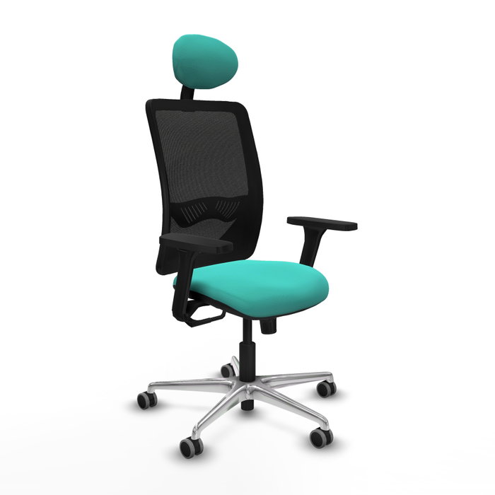 PIQUERAS Y CRESPO Silla de oficina Zulema con mecanismo Sincro, Turquesa y Negro PIQUERAS Y CRESPO Silla de oficina Zulema con mecanismo Sincro, Turquesa y Negro