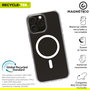 Muvit Funda Recycletek MagSafe para Apple iPhone, Fabricada con Material 100% Reciclado, Transparente y Suave al Tacto