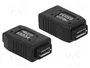 DeLOCK Adaptador USB micro-A+B hembra a hembra, Negro