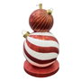 DKD Home Decor Base para Árbol de Navidad Magnesia Rojo, Blanco y Dorado 45x45x84 cm