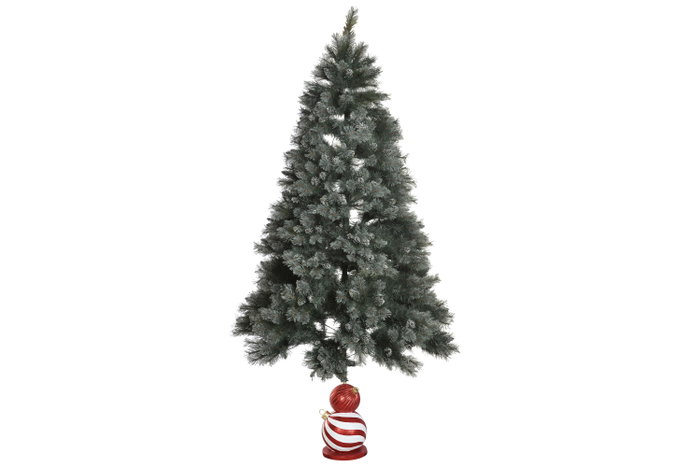 DKD Home Decor Base para Árbol de Navidad Magnesia Rojo, Blanco y Dorado 45x45x84 cm