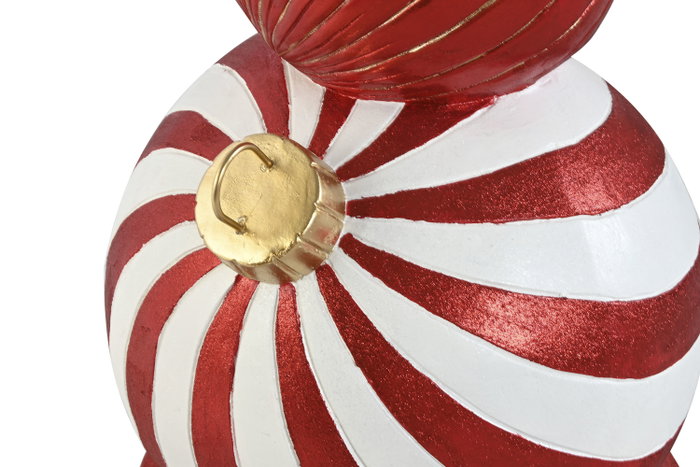 DKD Home Decor Base para Árbol de Navidad Magnesia Rojo, Blanco y Dorado 45x45x84 cm