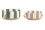 DKD Home Decor Set de 2 Cestas de Fibra Verde 35x35x16 cm
