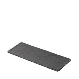 REVOL Basalt Plato Rectangular de Porcelana, Plato para Vajilla, Dimensiones 25x12x1 cm (Set de 6)