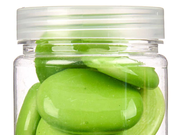 Giftdecor Bote 280Gr Piedras Rio Surtidos Colores Vivos 6.5x6.5x8 cm (Set de 48)