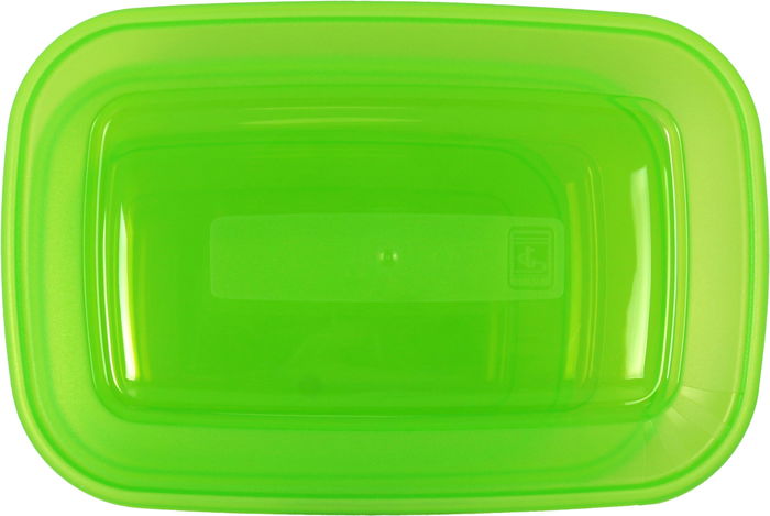 Tontarelli Set 3 Fiambreras Rectangulares 1L/2L/3L Tapa Verde Family (20 Cajas)