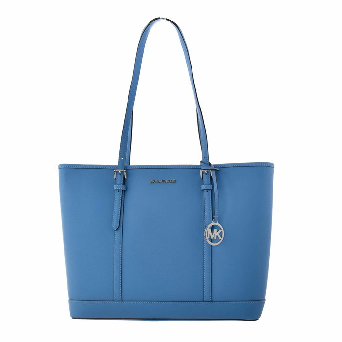 Michael Kors Bolso Tote Jet Set Travel Azul Lona Michael Kors Bolso Tote Jet Set Travel Azul Lona
