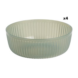 Day Juego de 4 Bols de Tela con Textura Antideslizante, Color Surtido, Diámetro 15 cm, Ideal para Picnics, Aptos para Lavavajillas