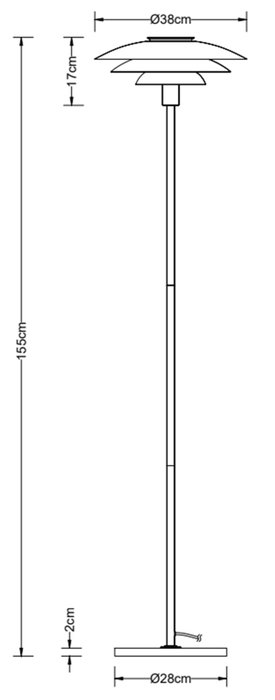 DKD Home Decor Lámpara de pie de metal blanca 38x38x155 cm
