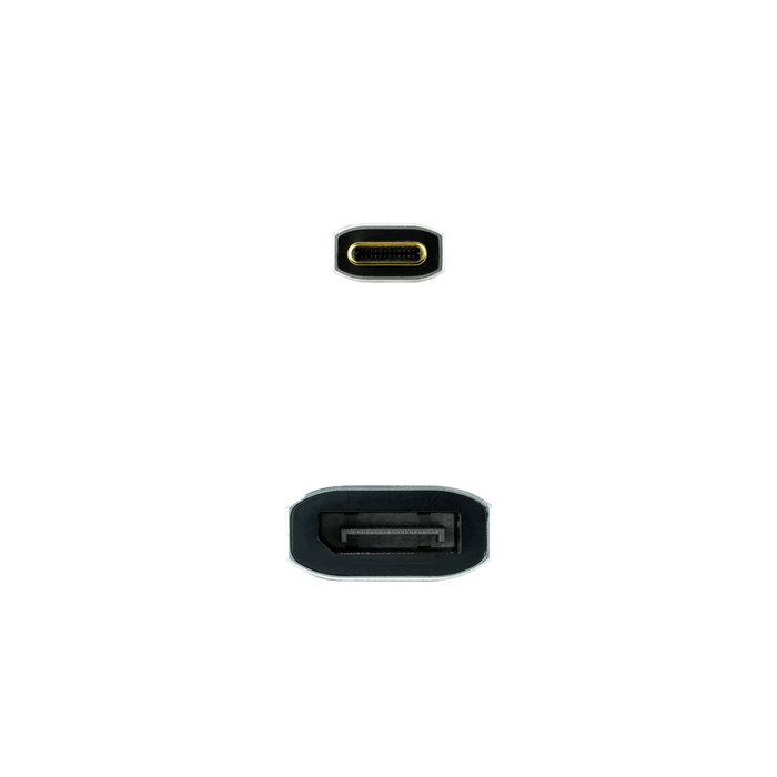Nanocable Conversor USB-C a DisplayPort 8K Aluminio, 15 cm, Gris