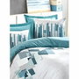 Aucune Juego de Cama Verde 100% Algodón con Funda Nórdica y 2 Fundas de Almohada
