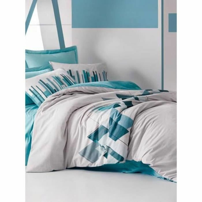 Aucune Juego de Cama Verde 100% Algodón con Funda Nórdica y 2 Fundas de Almohada Aucune Juego de Cama Verde 100% Algodón con Funda Nórdica y 2 Fundas de Almohada