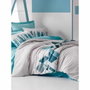 Aucune Juego de Cama Verde 100% Algodón con Funda Nórdica y 2 Fundas de Almohada