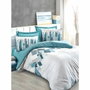 Aucune Juego de Cama Verde 100% Algodón con Funda Nórdica y 2 Fundas de Almohada