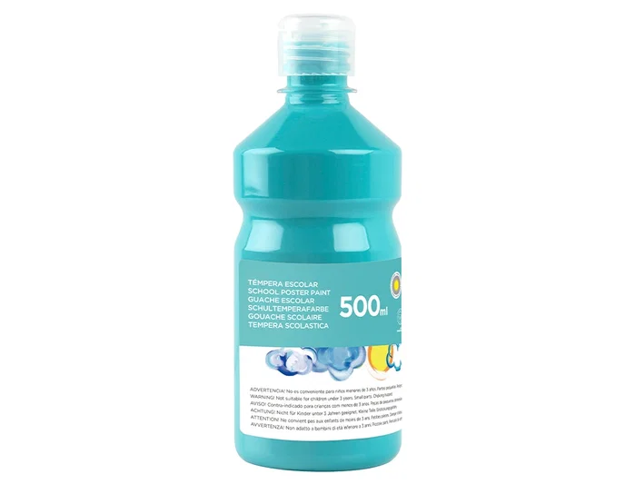 Liderpapel Témpera líquida escolar 500 ml turquesa Liderpapel Témpera líquida escolar 500 ml turquesa