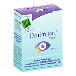 CIEN POR CIEN NATURAL Ocuprotect 30 Perlas + 30 Cápsulas Veg. Omega-7 Provinal Vitamina A B2 C Betacaroteno