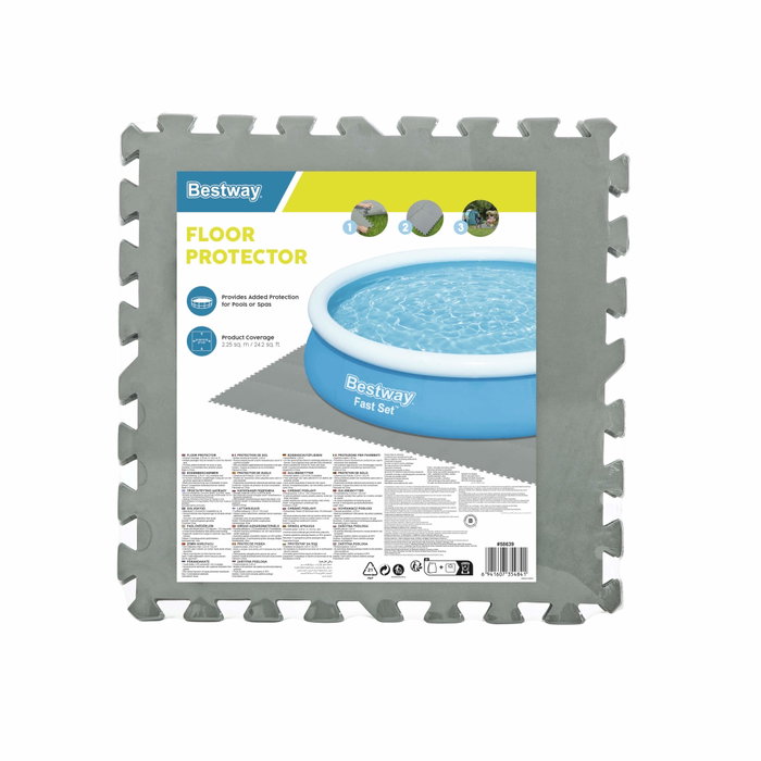 Bestway Suelo para Piscina Foam Gris 9 pzs 50x50 cm Jardin Bestway 58639 Bestway Suelo para Piscina Foam Gris 9 pzs 50x50 cm Jardin Bestway 58639