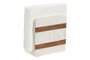 DKD Home Decor Marmol 2025 Servilletero Blanco Natural 7 x 12.7 x 12.7 cm