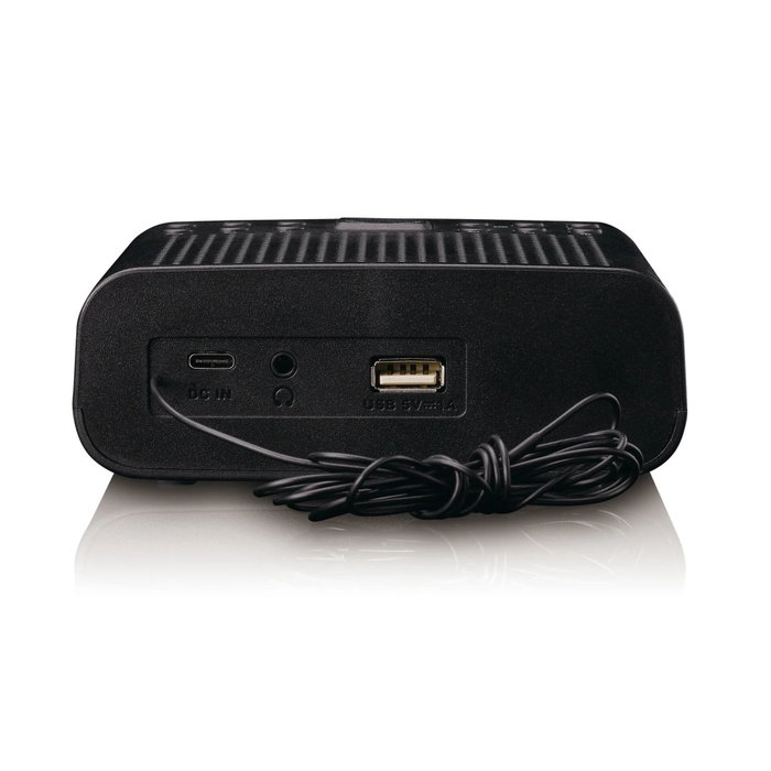 Lenco CR-606BK Radiodespertador con DAB+, FM y Bluetooth en Negro