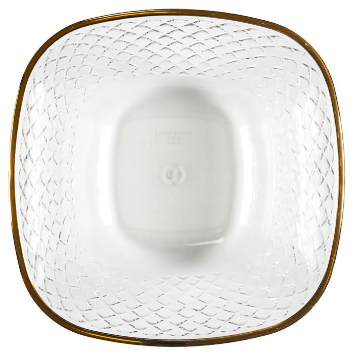 Home Deco Factory Ensaladera Plástico 3 L Mirage con ribete dorado Home Deco Factory Ensaladera Plástico 3 L Mirage con ribete dorado