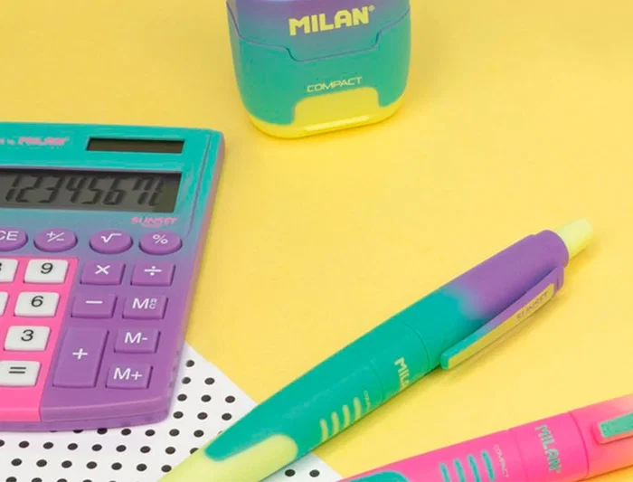 Milan Boligrafo Compact Sunset Retractil Tinta Azul Punta 1 mm Colores Surtidos