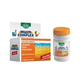 Trepatdiet-Esi Multicomplex Junior Complejo Multivitaminico y Multimineral para Niños 4 a 10 Años con 12 Vitaminas, 10 Minerales y Taurina - 42 Comprimidos