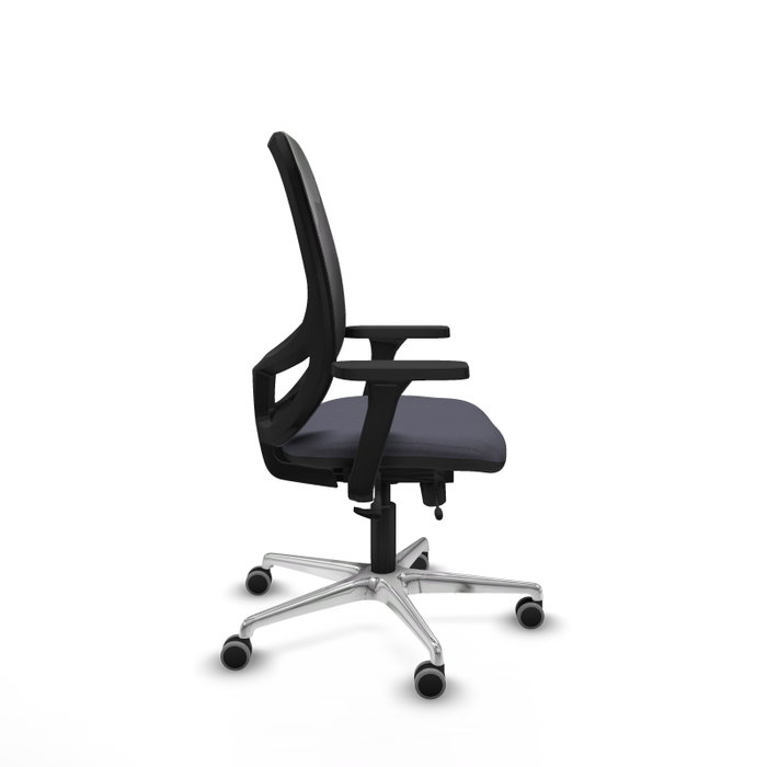 PIQUERAS Y CRESPO Silla de oficina Cilanco con mecanismo Sincro/Traslack, Gris oscuro y Negro